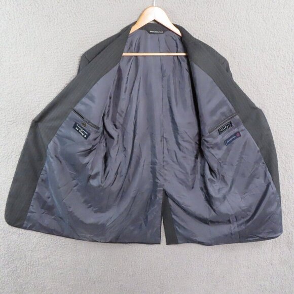 Coppley Ermenegildo Zegna Cloth Custom Blazer Jacket Sports Coat 46L Gray Stripe - Picture 5 of 14